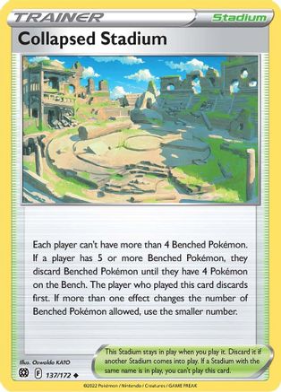 Collapsed Stadium (137) [SWSH09: Brilliant Stars] Reverse Holofoil - Deck Out Gaming