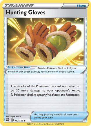 Hunting Gloves (142) [SWSH09: Brilliant Stars] Reverse Holofoil - Deck Out Gaming