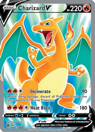 Charizard V (Full Art) (153) [SWSH09: Brilliant Stars] Holofoil - Deck Out Gaming