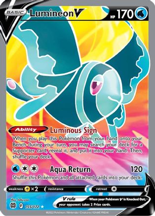 Lumineon V (Full Art) (155) [SWSH09: Brilliant Stars] Holofoil - Deck Out Gaming