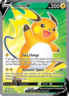 Raichu V (Full Art) (158) [SWSH09: Brilliant Stars] Holofoil - Deck Out Gaming