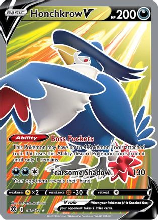 Honchkrow V (Full Art) (161) [SWSH09: Brilliant Stars] Holofoil - Deck Out Gaming