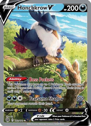 Honchkrow V (Alternate Full Art) (162) [SWSH09: Brilliant Stars] Holofoil - Deck Out Gaming