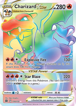 Charizard VSTAR (Secret) (174) [SWSH09: Brilliant Stars] Holofoil - Deck Out Gaming