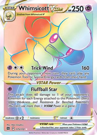 Whimsicott VSTAR (Secret) (175) [SWSH09: Brilliant Stars] Holofoil - Deck Out Gaming