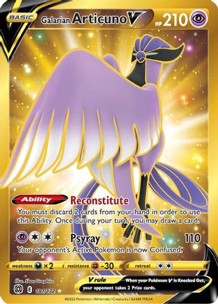 Galarian Articuno V (Secret) (181) [SWSH09: Brilliant Stars] Holofoil - Deck Out Gaming