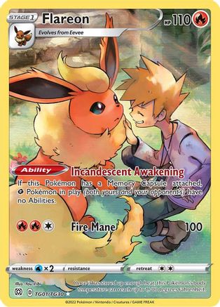Flareon (TG01) [SWSH09: Brilliant Stars Trainer Gallery] Holofoil - Deck Out Gaming