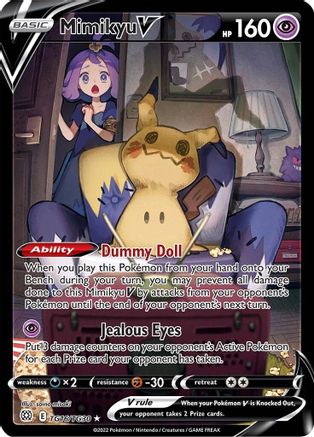 Mimikyu V (TG16) [SWSH09: Brilliant Stars Trainer Gallery] Holofoil - Deck Out Gaming