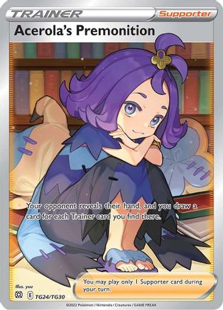 Acerola's Premonition (TG24) [SWSH09: Brilliant Stars Trainer Gallery] Holofoil - Deck Out Gaming