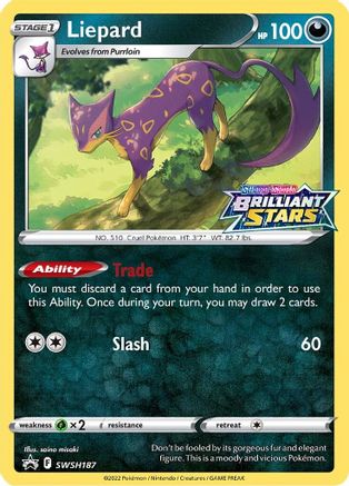 Liepard - SWSH187 (SWSH187) [SWSH: Sword & Shield Promo Cards] Holofoil - Deck Out Gaming