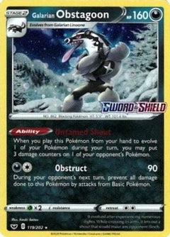 Galarian Obstagoon - 119/202 (Cosmos Holo) (119) [Miscellaneous Cards & Products] Holofoil - Deck Out Gaming