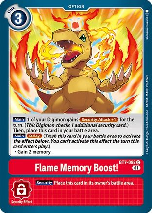 Flame Memory Boost! (BT7-092) [Next Adventure] - Deck Out Gaming