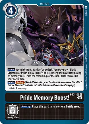 Pride Memory Boost! (BT7-105) [Next Adventure] - Deck Out Gaming