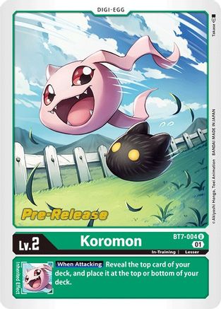 Koromon (BT7-004) [Next Adventure Pre-Release Cards] Foil - Deck Out Gaming