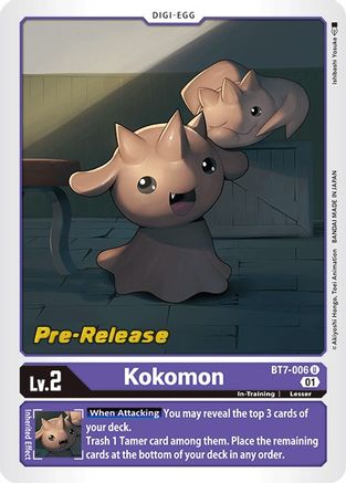 Kokomon (BT7-006) [Next Adventure Pre-Release Cards] Foil - Deck Out Gaming