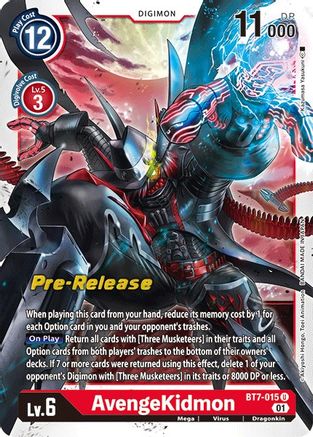 AvengeKidmon (BT7-015) [Next Adventure Pre-Release Cards] Foil - Deck Out Gaming