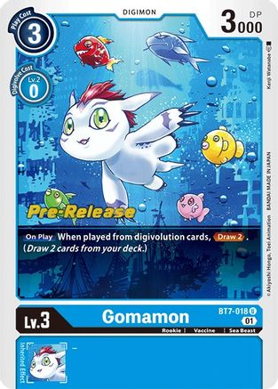 Gomamon (BT7-018) [Next Adventure Pre-Release Cards] Foil - Deck Out Gaming