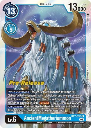 AncientMegatheriummon (BT7-030) [Next Adventure Pre-Release Cards] Foil - Deck Out Gaming