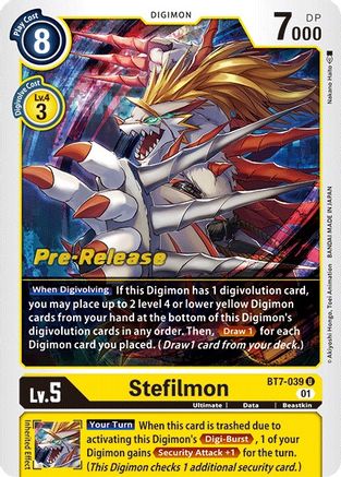 Stefilmon (BT7-039) [Next Adventure Pre-Release Cards] Foil - Deck Out Gaming