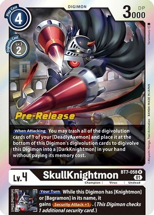 SkullKnightmon (BT7-058) [Next Adventure Pre-Release Cards] Foil - Deck Out Gaming