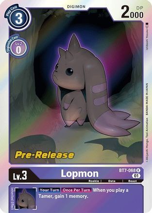 Lopmon (BT7-068) [Next Adventure Pre-Release Cards] Foil - Deck Out Gaming