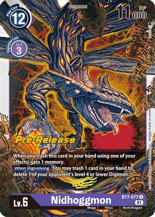 Nidhoggmon (BT7-077) [Next Adventure Pre-Release Cards] Foil - Deck Out Gaming