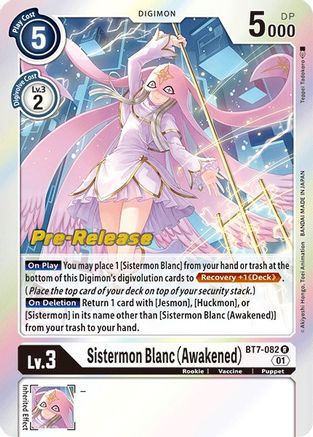 Sistermon Blanc (Awakened) (BT7-082) [Next Adventure Pre-Release Cards] Foil - Deck Out Gaming