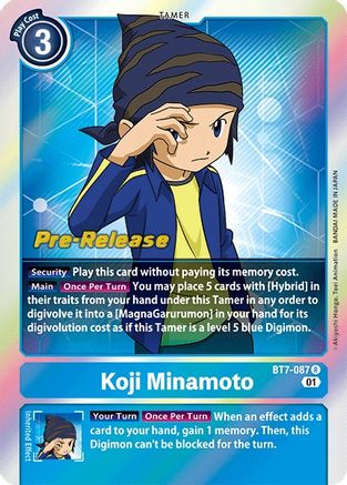 Koji Minamoto (BT7-087) [Next Adventure Pre-Release Cards] Foil - Deck Out Gaming