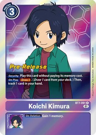 Koichi Kimura (BT7-091) [Next Adventure Pre-Release Cards] Foil - Deck Out Gaming