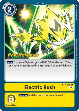 Electric Rush (BT7-099) [Next Adventure Pre-Release Cards] Foil - Deck Out Gaming