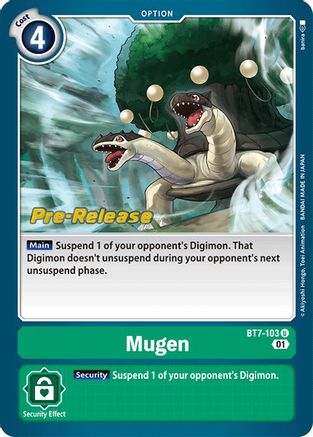 Mugen (BT7-103) [Next Adventure Pre-Release Cards] Foil - Deck Out Gaming