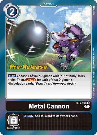 Metal Cannon (BT7-104) [Next Adventure Pre-Release Cards] Foil - Deck Out Gaming