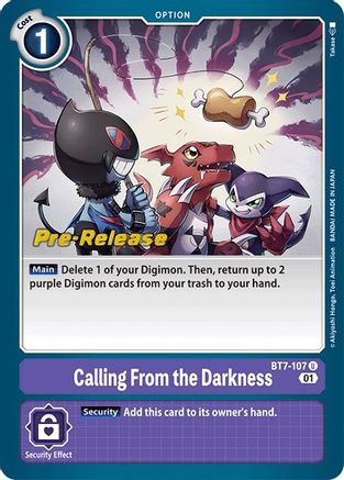 Calling From the Darkness (BT7-107) [Next Adventure Pre-Release Cards] Foil - Deck Out Gaming