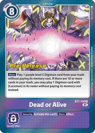 Dead or Alive (BT7-109) [Next Adventure Pre-Release Cards] Foil - Deck Out Gaming