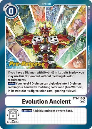 Evolution Ancient (BT7-110) [Next Adventure Pre-Release Cards] Foil - Deck Out Gaming