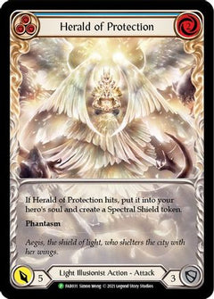 Herald of Protection (Blue) - FAB031 (FAB031) [Flesh and Blood: Promo Cards] Rainbow Foil - Deck Out Gaming