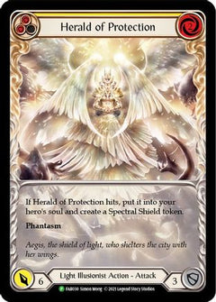 Herald of Protection (Yellow) - FAB030 (FAB030) [Flesh and Blood: Promo Cards] Rainbow Foil - Deck Out Gaming