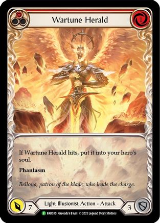 Wartune Herald (Red) (Extended Art) - FAB035 (FAB035) [Flesh and Blood: Promo Cards] Rainbow Foil - Deck Out Gaming