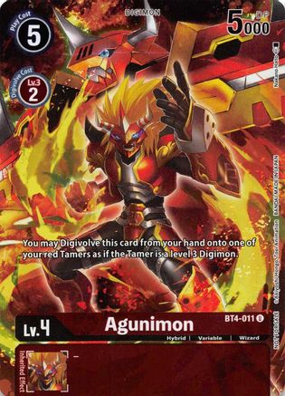 Agunimon (Tamer's Evolution Box 2) (BT4-011) [Great Legend] Foil - Deck Out Gaming