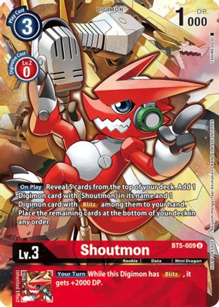 Shoutmon (Tamer's Evolution Box 2) (BT5-009) [Battle of Omni] Foil - Deck Out Gaming