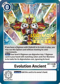 Evolution Ancient (Digimon Card Game Fest 2022) (BT7-110) [Next Adventure] Foil - Deck Out Gaming