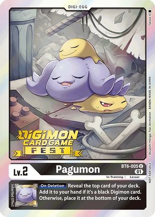 Pagumon (Digimon Card Game Fest 2022) (BT6-005) [Double Diamond] Foil - Deck Out Gaming