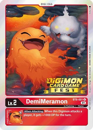 DemiMeramon (Digimon Card Game Fest 2022) (BT6-001) [Double Diamond] Foil - Deck Out Gaming