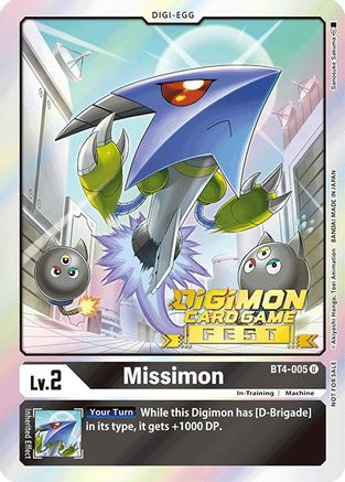 Missimon (Digimon Card Game Fest 2022) (BT4-005) [Great Legend] Foil - Deck Out Gaming