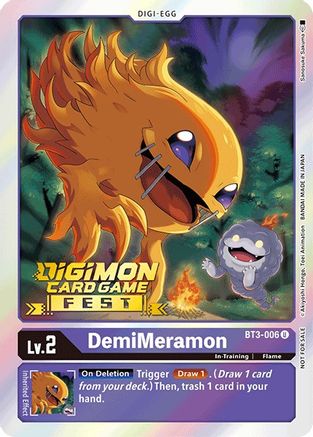 DemiMeramon (Digimon Card Game Fest 2022) (BT3-006) [Release Special Booster] Foil - Deck Out Gaming