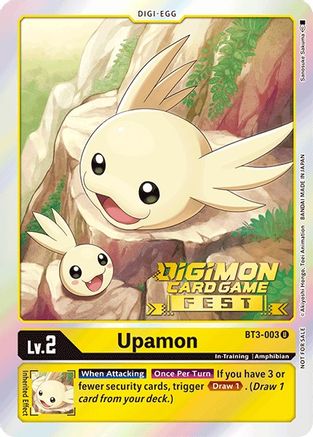 Upamon - BT3-003 (Digimon Card Game Fest 2022) (BT3-003) [Release Special Booster] Foil - Deck Out Gaming