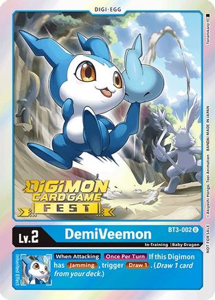 DemiVeemon - BT3-002 (Digimon Card Game Fest 2022) (BT3-002) [Release Special Booster] Foil - Deck Out Gaming