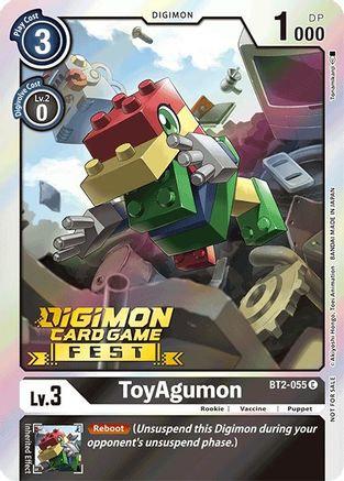 ToyAgumon (Digimon Card Game Fest 2022) (BT2-055) [Release Special Booster] Foil - Deck Out Gaming