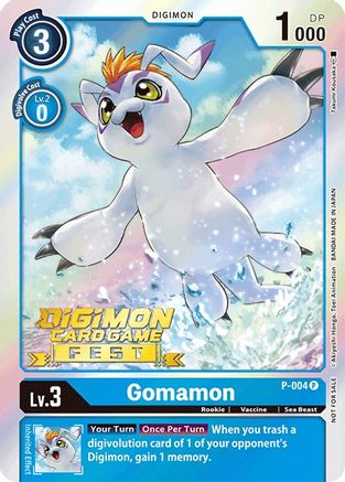 Gomamon - P-004 (Digimon Card Game Fest 2022) (P-004) [Digimon Promotion Cards] Foil - Deck Out Gaming