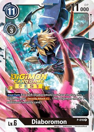 Diaboromon - P-016 (Digimon Card Game Fest 2022) (P-016) [Digimon Promotion Cards] Foil - Deck Out Gaming